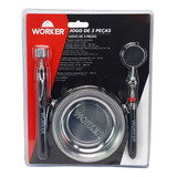 Kit Pegador Magnético Espelho E Bandeja Magnética Worker