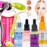 Kit Pele Rainha Massage roler sérum Colágeno clar vitamin C