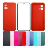 Kit Película 3d Capa Silicone Veludo Compatível Moto G04