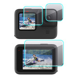 Kit Película De Vidro Lente Câmera Para Go Pro Hero 10 Black