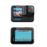 Kit Película De Vidro Tela Câmera Para Go Pro Hero 9 Black