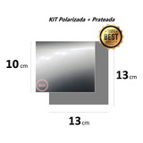 Kit Película Polarizada 13x13cm prateada 13x10cm