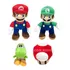 Kit Pelúcias Super Mario Bros + Luigi Luid + Yochi Cogumelo 