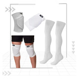 Kit Penalty Joelheira Indoor V Meiao Storm Adulto Cor Branco Tamanho M