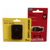 Kit Pendrive 64gb   Memory Card 8mb Opl Para Ps2 Slim Barato