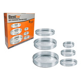 Kit Peneira Inox C 6 Cozinha Culinária Farinha Tapioca Fuba