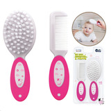Kit Pente E Escova Bebe Menina Infantil Cerdas Macias Unik