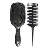 Kit Pente Para Mechas Escova Raquete Profissional Marco Boni