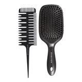 Kit Pente Para Mechas Escova Raquete Profissional Marco Boni