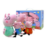 Kit Peppa Pig Pelúcia Caixa Família