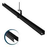 Kit Perfilado Perfurado 38x38x3000mm 24 Cor Preta