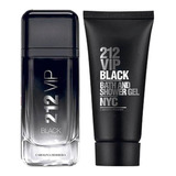 Kit Perfume Carolina Herrera 212 Vip Men Black Edp 100ml