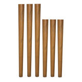 Kit Pés Palito 3 Grande E 3 Pequenos De Madeira Mesa Retrô