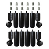 Kit Pés Tdc 8x4 Cama Box Queen King 12cm Preto C Buchas Mad