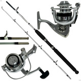 Kit Pesca 16 Kgs Vara Maciça 1 65m Molinete 4000 Alumínio