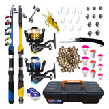Kit Pesca 2 Varas 2 Molinetes Ultra Light Acessórios