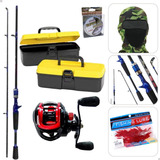 Kit Pesca Completo Isca Artificial Vara E Carretilha