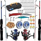 Kit Pesca Completo Molinete 3 Rolamento C Vara Maleta E Acessórios
