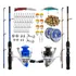 Kit Pesca Completo Molinete 3 Rolamento Com Vara Acessórios