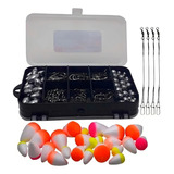Kit Pesca Esportiva Estojo Anzol Girador Emp 131 Fishing Spo