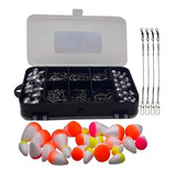 Kit Pesca Esportiva Estojo Anzol Girador Emp 131 Fishing Spo