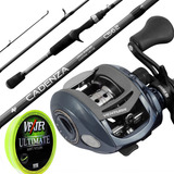 Kit Pesca Espotiva Vt5 Marine Vara Carbono 1 68m Linha