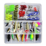 Kit Pesca Isca Artificial Tucunare Robalo 101 Peças Estojo Cor Conforme As Fotos Sku 021
