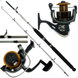 Kit Pesca Molinete 7000 Alumínio Vara Maciça 1 65 M 35 Lbs