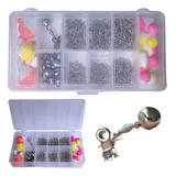 Kit Pesca Pesqueiro Anzol Maruseigo Chumbada Boias C Estojo