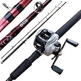 Kit Pesca Profissional Vara Tamba 80lb - Carretilha CC3 Kit Para Pesqueiro Vara E Carretilha -Canhoto-