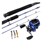 Kit Pesca Tucunaré Carretilha E Vara Crobat Isca Brinde