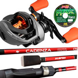 Kit Pesca Tucunare Carretilha Titan Pro 8000 Vara Linha