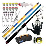 Kit Pesca Vara De Mão Telescópica Molinete Pescaria Promoção