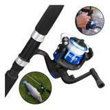 Kit Pescaria Iniciantes Vara De Pesca 1 50m Molinete C Linha Pronto Para Pescar Cor Azul Fazzus Fishing
