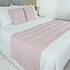 Kit Peseira Cama Casal Queen Trico Manta +2 Capas Almofadas