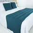 Kit Peseira Cama Casal Queen Trico Manta +2 Capas Almofadas
