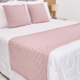 Kit Peseira Cama Queen 230x60cm Decoração Efeito 3d + 2 Capa