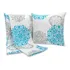 Kit Peseira Casal 3 Peças Com Almofadas Estampadas