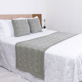 Kit Peseira Tricô Camacasal Queen Desenho Em Relevo 2capa j6