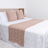 Kit Peseira Tricô Camacasal Queen Desenho Em Relevo 2capa j6