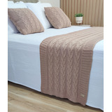 Kit Peseira Tricot Luxus Cama Solteiro 150x60cm 2 Capas