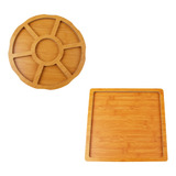 Kit Petisqueira Madeira Bambu