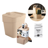 Kit Pia Cozinha Porta Detergente Rodinho E Lixeira Premium