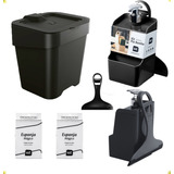 Kit Pia Cozinha Porta Detergente Rodinho E Lixeira