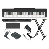 Kit Piano Digital 88 Teclas Yamaha P-225 B Com Suporte X