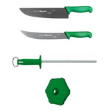 Kit Picanha Facas 10 Chaira Estriada Protetor Starrett