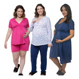 Kit Pijama Gestante Camisola