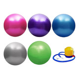 Kit Pilates Com 5 Bolas Suíças Yoga Gym Ball 55cm Bombas