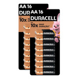 Kit Pilha Alcalina Aa Com 16 Unidades 2 Cartelas Duracell