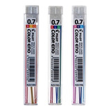 Kit Pilot Color Eno 3 Tubos Grafite 0 7mm 8 Cores 18 Minas 